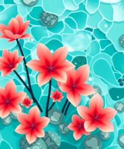 Turquoise Tropical Tide Pool Paint By Numbers
