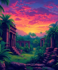 Tropical Ruins Paint Numbers