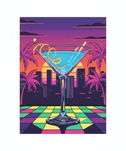Twilight Retro Cocktail Glow Paint By Numbers