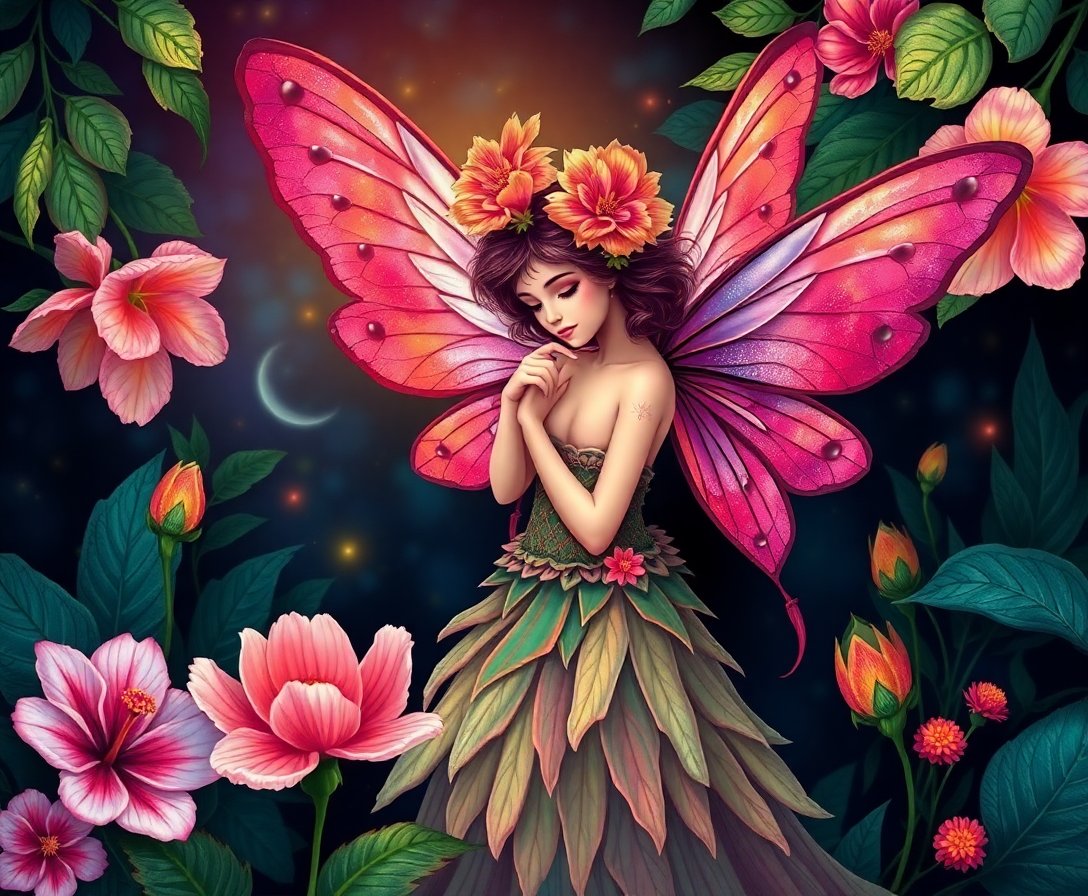 Botanical Fairy Paint Numbers Botanical Fairy Paint Numbers