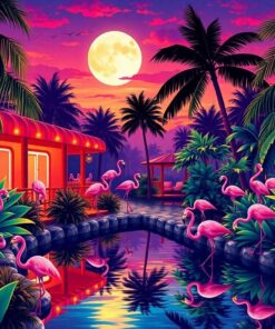 Flamingo Haven Paint Numbers