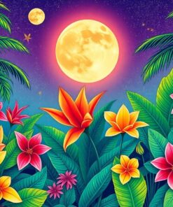 Tropical Flora Paint Numbers