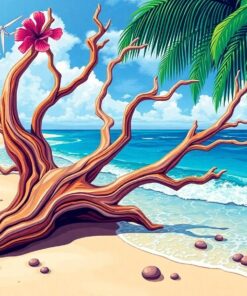 Twisted Tropical Driftwood Paint By Numbers