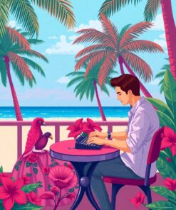 Tropical Palms Paint Numbers