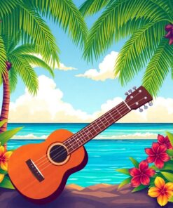 Tropical Palms Paint Numbers