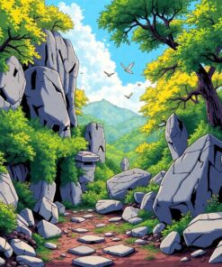 Overgrown Stones Paint Numbers