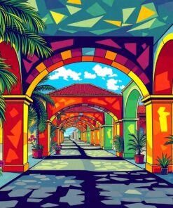 Under The Colonial Arches Paint By Numbers