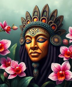 Among Orchids Paint Numbers