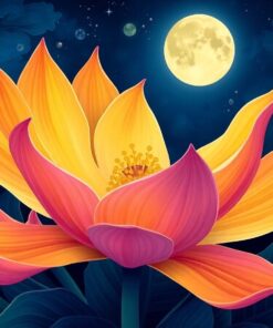 Unfolding Cereus Under Moonlight Paint By Numbers