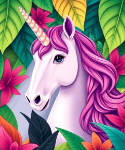 Tropical Leaves Paint Numbers