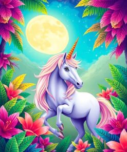 Tropical Moon Paint Numbers