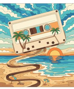 Unspooled Vintage Beach Cassette Paint By Numbers