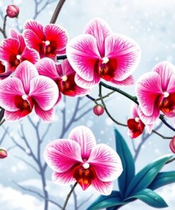 Winter Orchids Paint Numbers