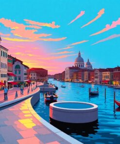 Venice Sunset Skate Bowl Paint By Numbers