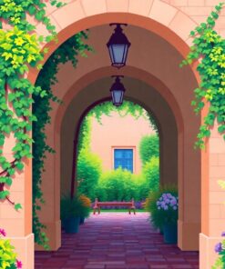 Verdant Vintage Archway Paint By Numbers