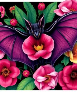Victorian Bat Flower Study Paint By Numbers