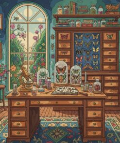 Victorian Entomologist Workspace Paint By Numbers