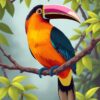 Toucan Perch Paint Numbers