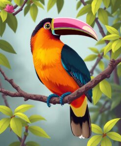 Toucan Perch Paint Numbers