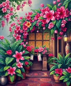 Tropical Blooms Paint Numbers