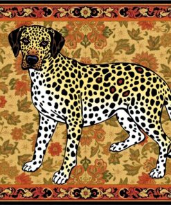 Victorian Hound Leopard Rug Paint By Numbers