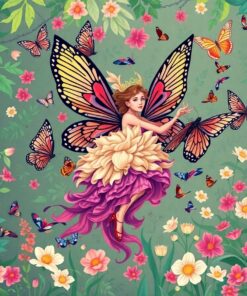 Victorian Jungle Fairy Swarm Paint By Numbers