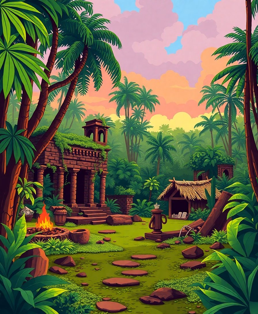 Ruin Camp Paint Numbers Ruin Camp Paint Numbers