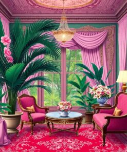 Palms Silk Paint Numbers