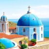 Vintage Aegean Blue Dome Paint By Numbers