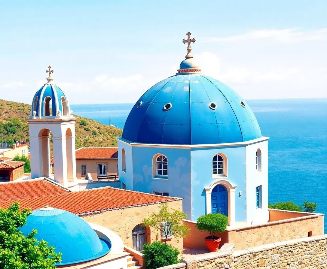 vintage-aegean-blue-dome-paint-by-numbers-kit-mediterranean