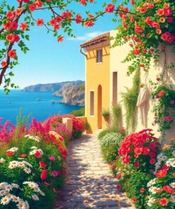 Floral Path Paint Numbers