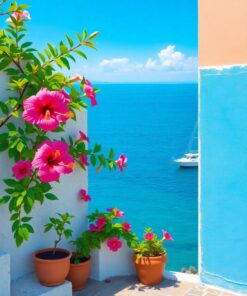 Hibiscus Wall Paint Numbers