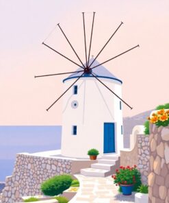 Aegean Windmill Paint Numbers