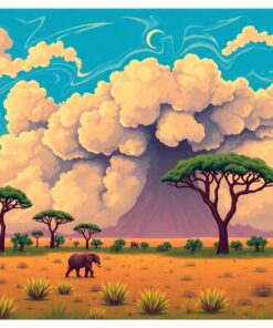 Vintage African Thunderheads Paint By Numbers