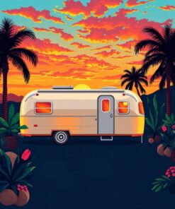 Sunset Oasis Paint Numbers