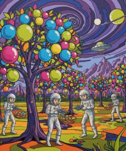 Vintage Alien Orchard Harvest Paint By Numbers