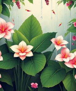 Vintage Alocasia Fairy Rain Paint By Numbers