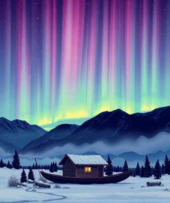 Aurora Skies Paint Numbers