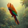 Vintage Amazon Macaw Flight Paint By Numbers