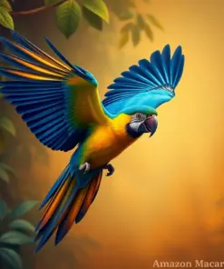 Vintage Amazon Macaw Flight paint by numbers