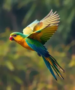 Vintage Amazon Parrot Flight Paint by Numbers