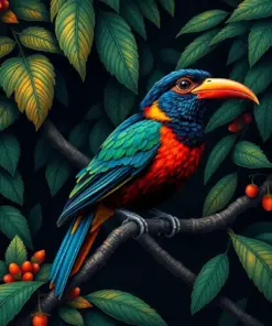 Vintage Andean Canopy Bird Paint By Numbers