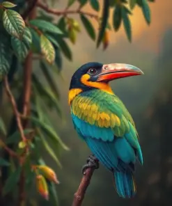 Vintage Andean Canopy Bird Paint by Numbers