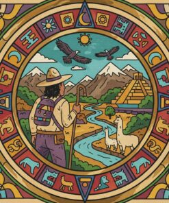 Vintage Andean Explorer Compass Paint By Numbers