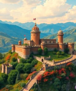 Floral Fortress Paint Numbers