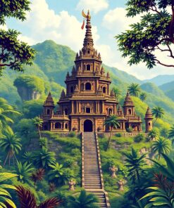 Jungle Temple Paint Numbers