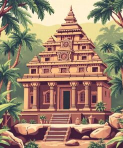 Vintage Andean Jungle Temple Paint By Numbers