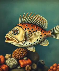 Vintage Anglerfish Marine Study Paint By Numbers