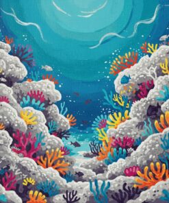 Vintage Ash Covered Reef Paint By Numbers