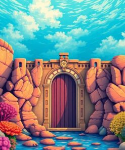 Vintage Atlantis Coral Gates Paint By Numbers